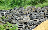 Scrap tires storage depot