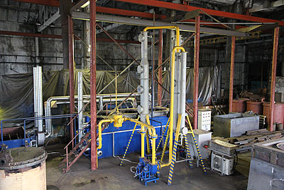 The unit Pirotex for recycling of scrap tires (mechanical rubber goods), plastics, polyethylene terephtalate, polymers and oil sludge