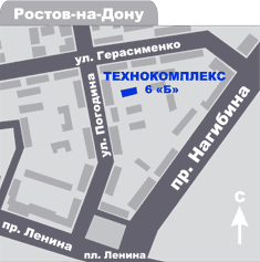 Карта проезда к ООО Технокомплекс в Ростове-на-Дону